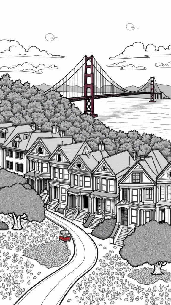 Páginas para colorear de San Francisco